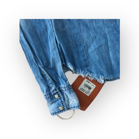 new True Religion ʊ Lucy Denim Button Down Western Inspired Shirt ʊ Sundance XS - Picture 12 of 16